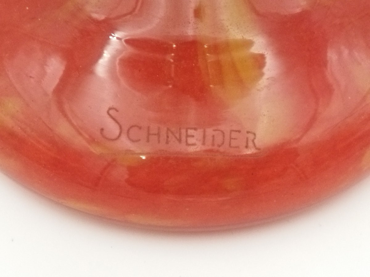 SCHNEIDER ART DECO Grand Vase Motif Marmoréen 45cms COLLECTION-photo-3