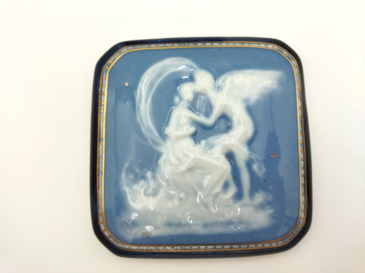 Limoges Bonbonniere Enameled Porcelain Mythological Motif