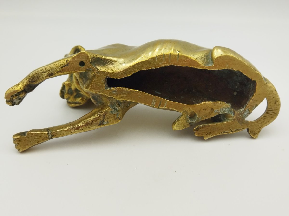 Bouledogue Bronze Animal Ornament Display Case-photo-1