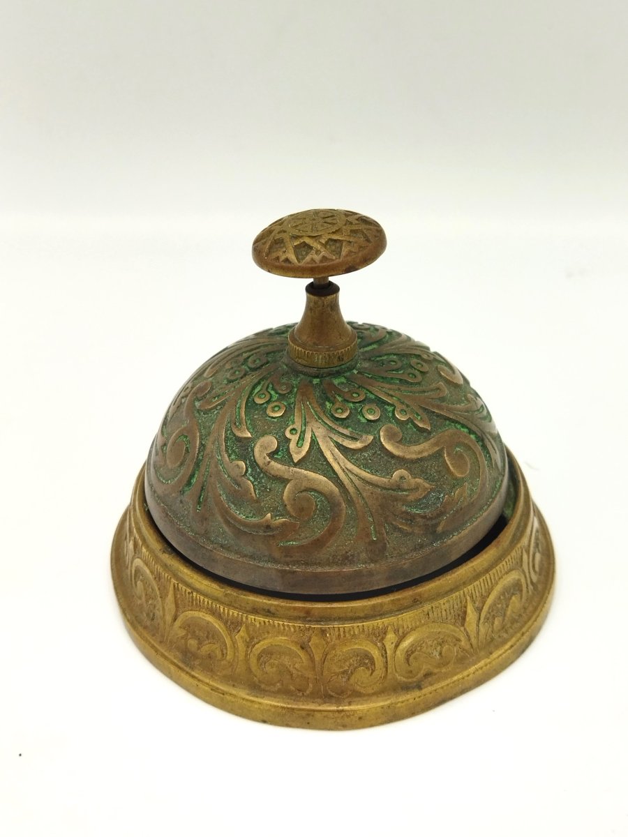 Antique Bronze And Brass Table Ringer Display Case Collection-photo-2