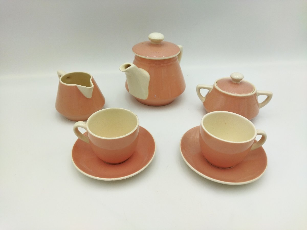 Villeroy & Boch 2 Person Tea Set Pink & Ecru Table Art