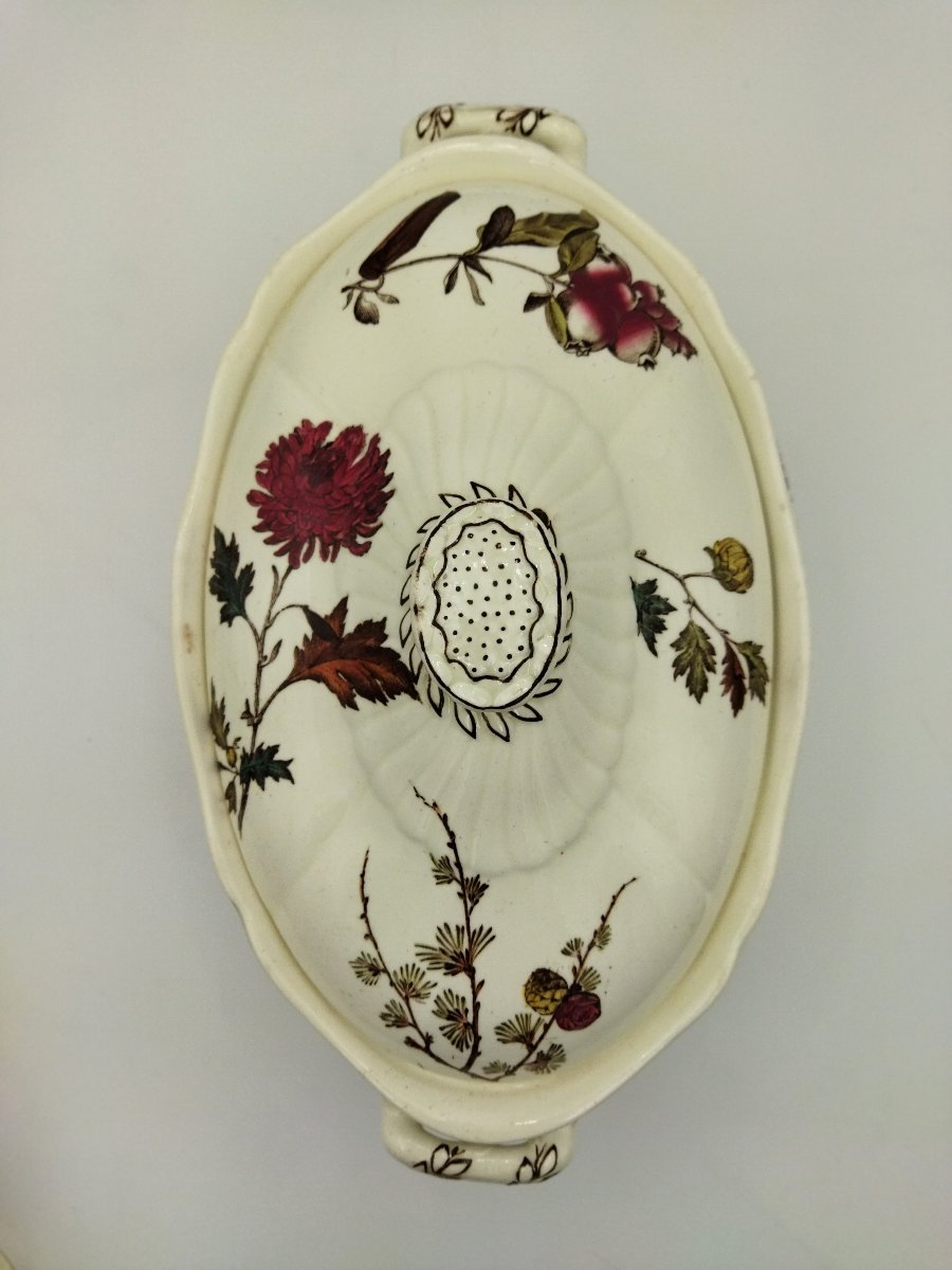 Chrysantemum Légumier Antique English Tile Floral Autumnal Colours-photo-1