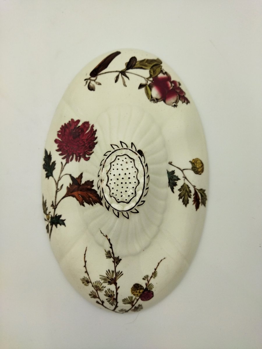Chrysantemum Légumier Antique English Tile Floral Autumnal Colours-photo-3