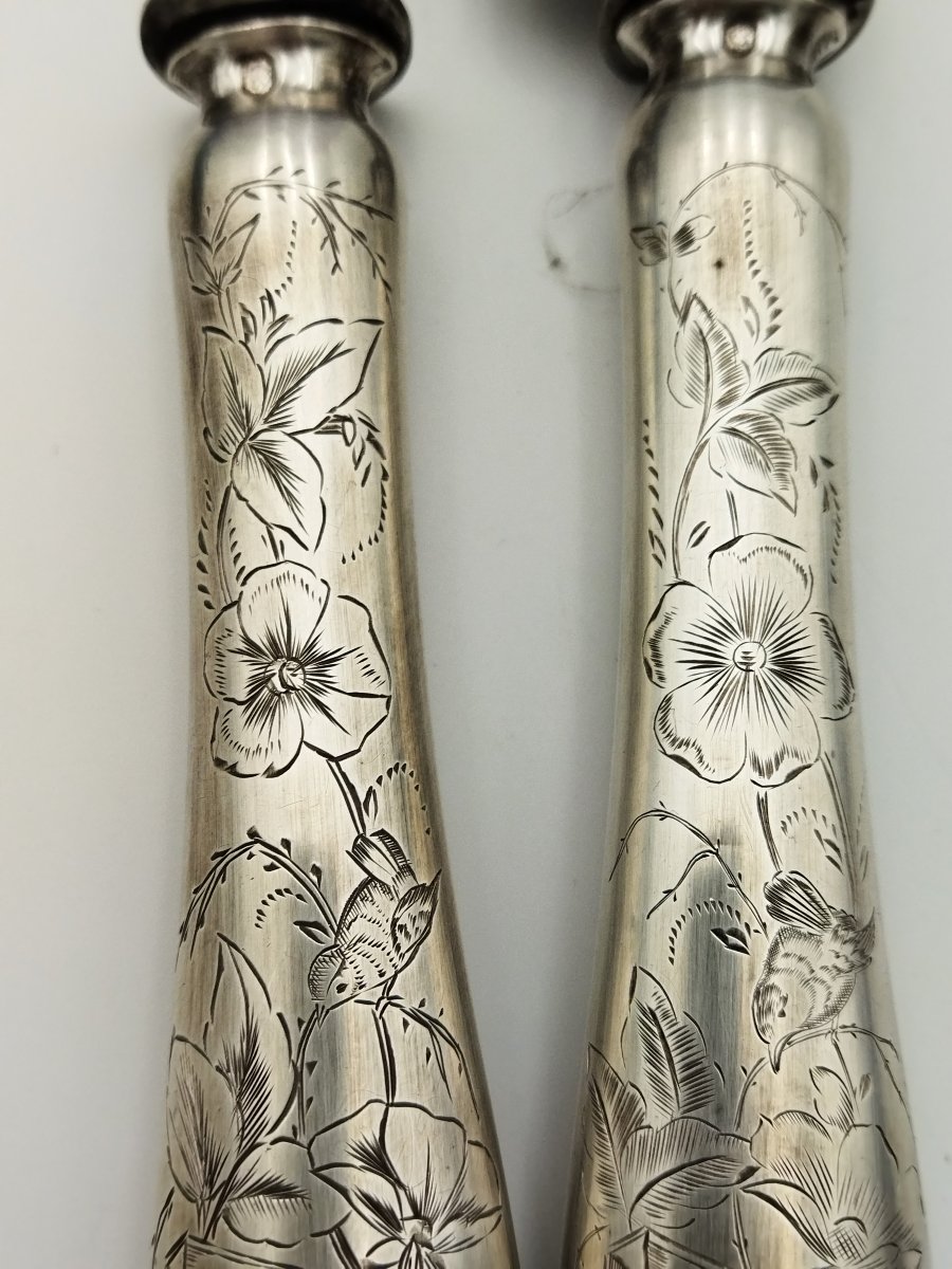 ART NOUVEAU COUVERTS à Gibier & à Viande Poinçon MINERVE ART DE LA TABLE