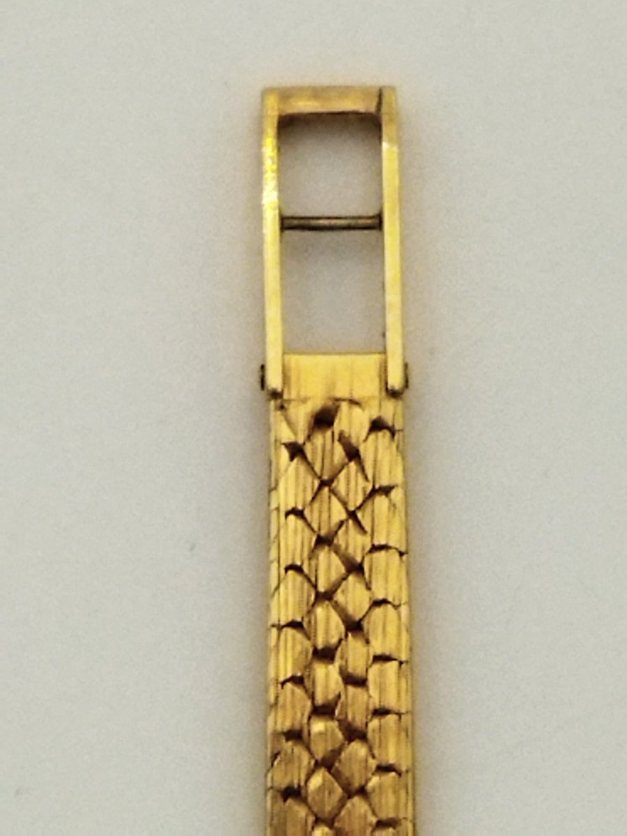 MONTRE Bracelet Ancienne de Femme Fonctionnelle Poinçon OR Tête d'Aigle-photo-2