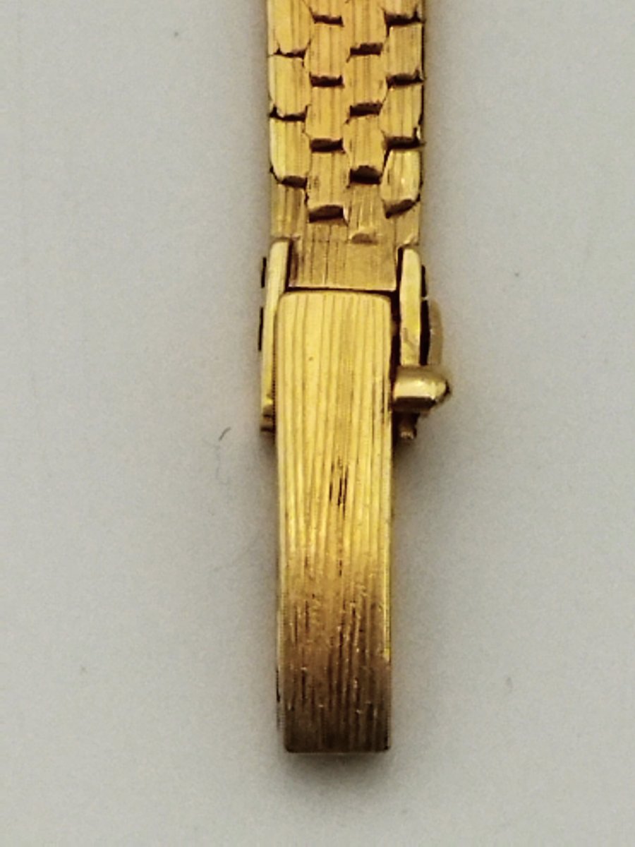 MONTRE Bracelet Ancienne de Femme Fonctionnelle Poinçon OR Tête d'Aigle-photo-4