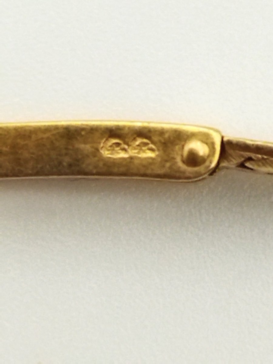 MONTRE Bracelet Ancienne de Femme Fonctionnelle Poinçon OR Tête d'Aigle-photo-3