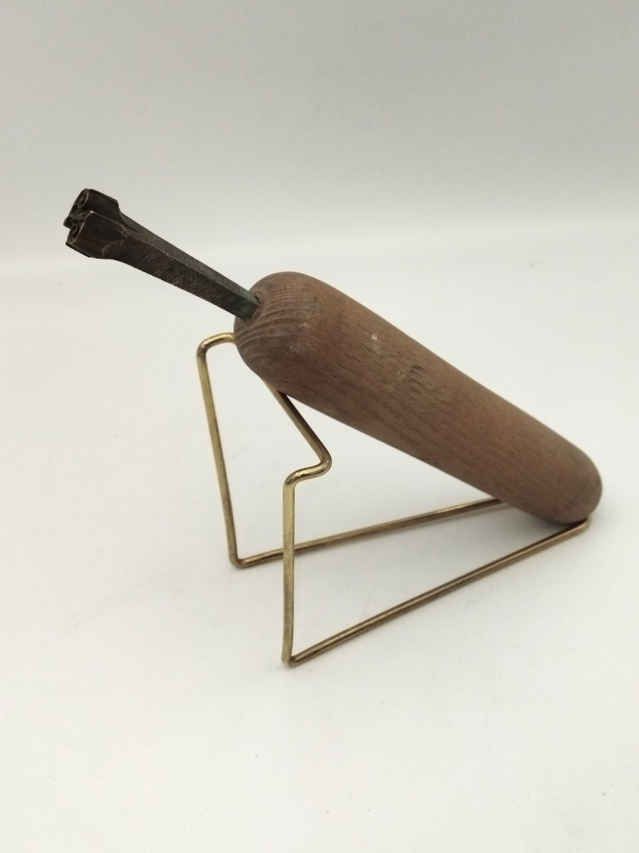 FER A DORER Le Cuir Outil Ancien de Relieur Artisanat d'ART -photo-2