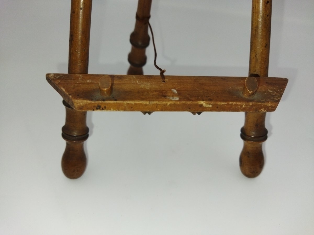 CHEVALET de Présentation Ancien En Bois façon Bambou XIX-photo-1