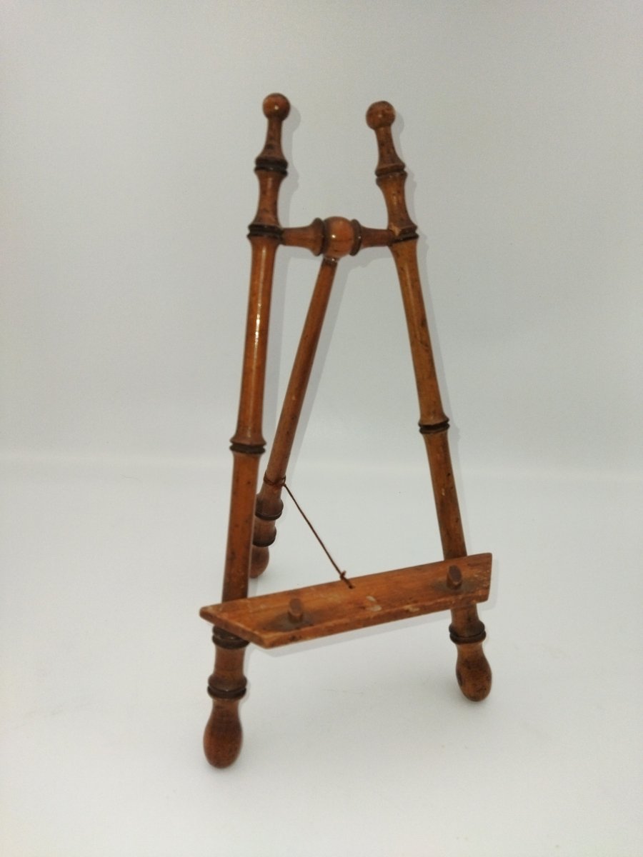 CHEVALET de Présentation Ancien En Bois façon Bambou XIX