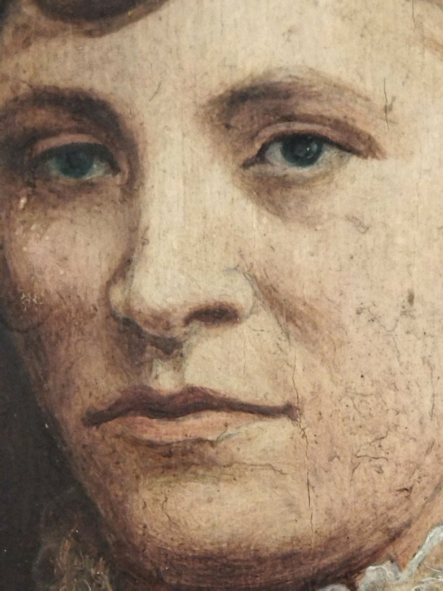 Portrait Of A Woman, 10x14 Cm, Oval Wood Panel, 1890-photo-3