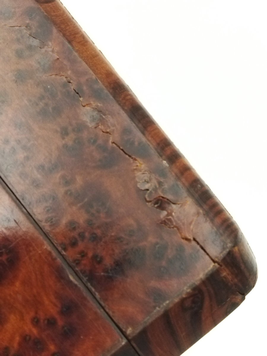 Wooden Jewelry Box With Inlays, Red Padding, "city Rats" Scene-photo-4