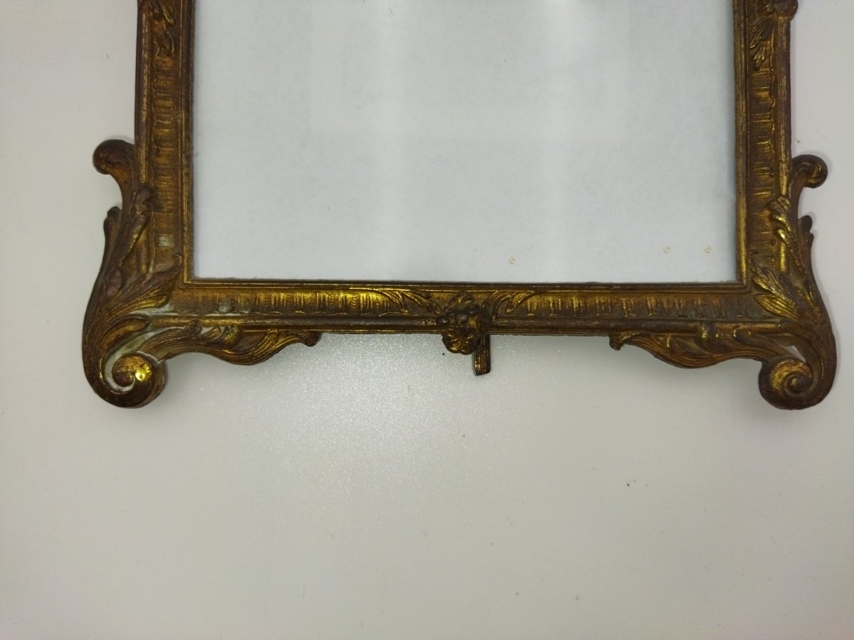 PORTE-PHOTO Ancien a Poser Cadre en Laiton Style LOUIS XV-photo-3