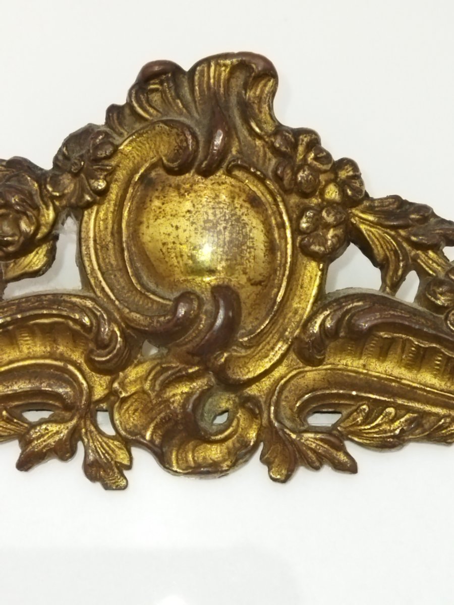 PORTE-PHOTO Ancien a Poser Cadre en Laiton Style LOUIS XV-photo-5