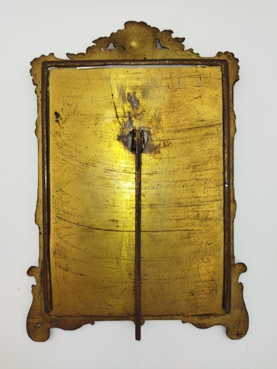 PORTE-PHOTO Ancien a Poser Cadre en Laiton Style LOUIS XV-photo-7