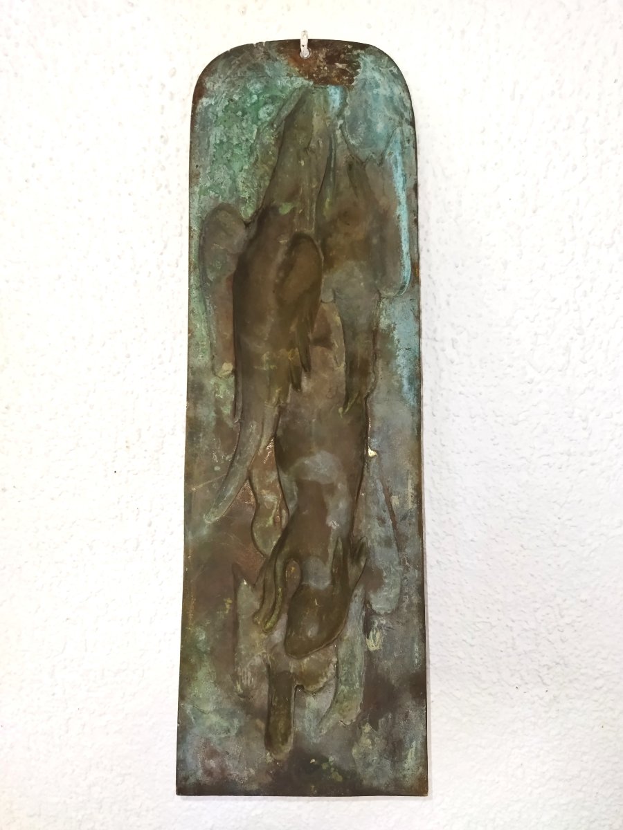 SCULPTURE CYNÉGÉTIQUE en Bronze Nature Morte Trophée Chasse Gibier Faisan COLLECTION -photo-3