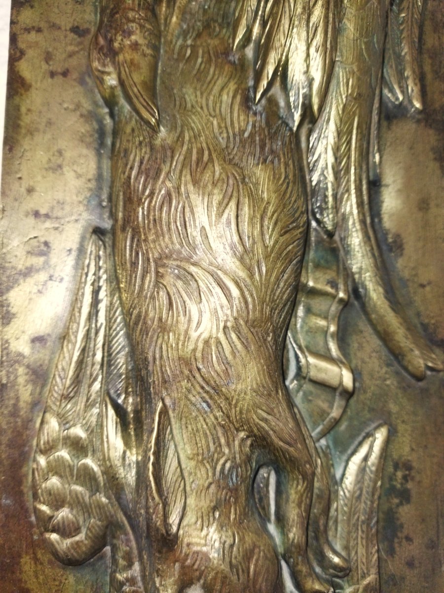 SCULPTURE CYNÉGÉTIQUE en Bronze Nature Morte Trophée Chasse Gibier Faisan COLLECTION -photo-3