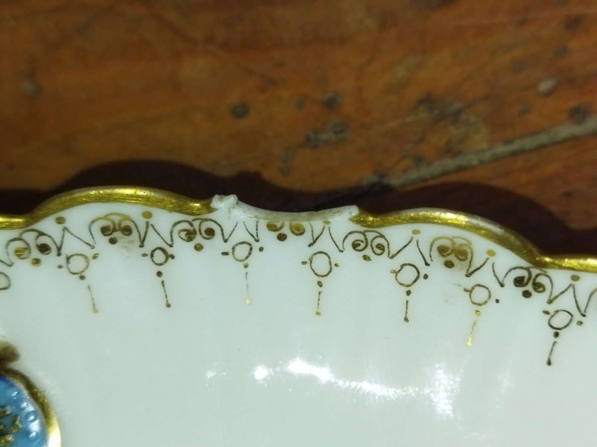 Jpl Oblong Porcelain Cup And Shell-shaped Saucer-photo-4