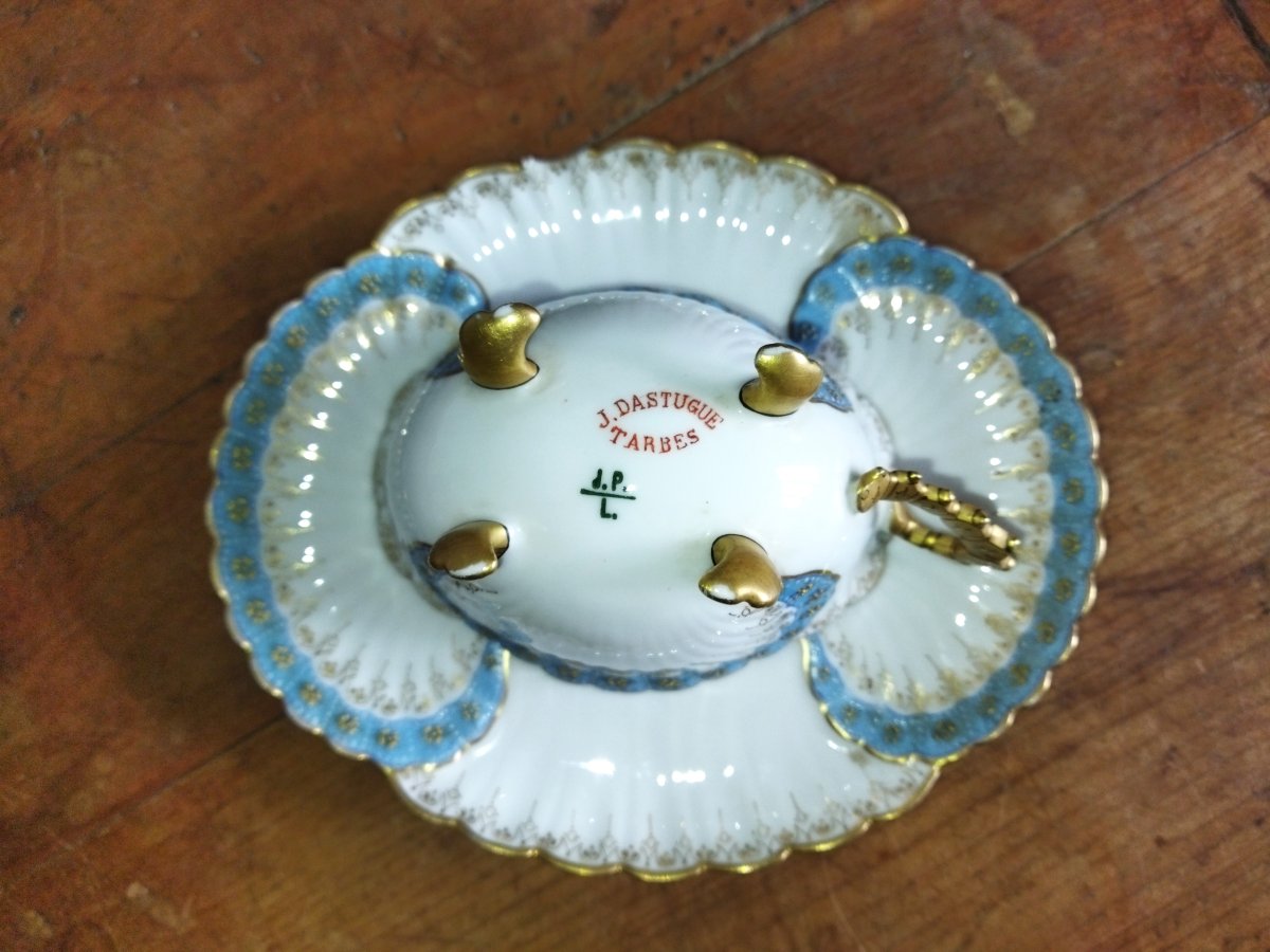 Jpl Oblong Porcelain Cup And Shell-shaped Saucer-photo-8
