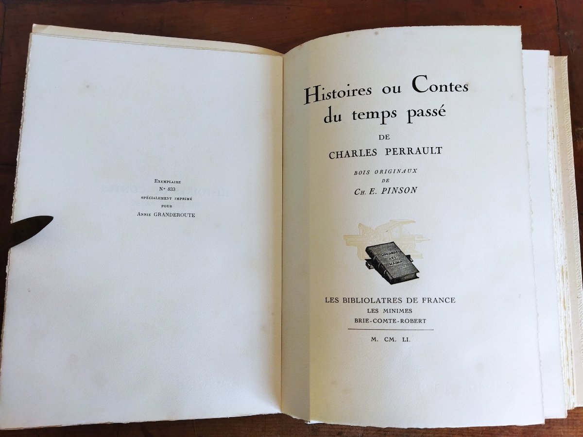 HISTOIRES ET CONTES Charles PERRAULT N° 833 Illustrations PINSON Bois Originaux 1951 COLLECTION-photo-3