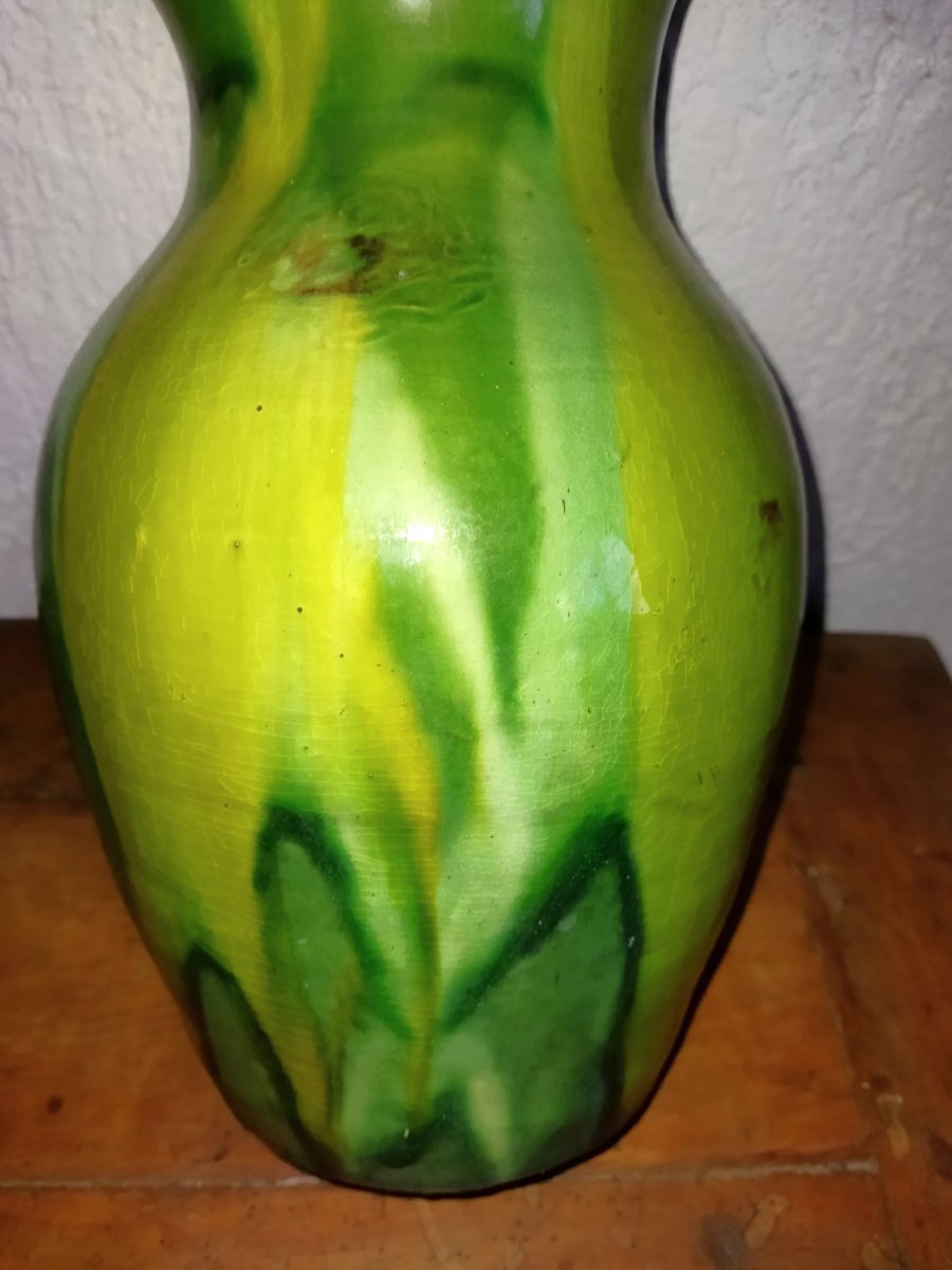 PAIRE DE VASES Terre cuite Vernissée Artisanat d'Art Sud-Est France VALLAURIS  COLLECTION-photo-1