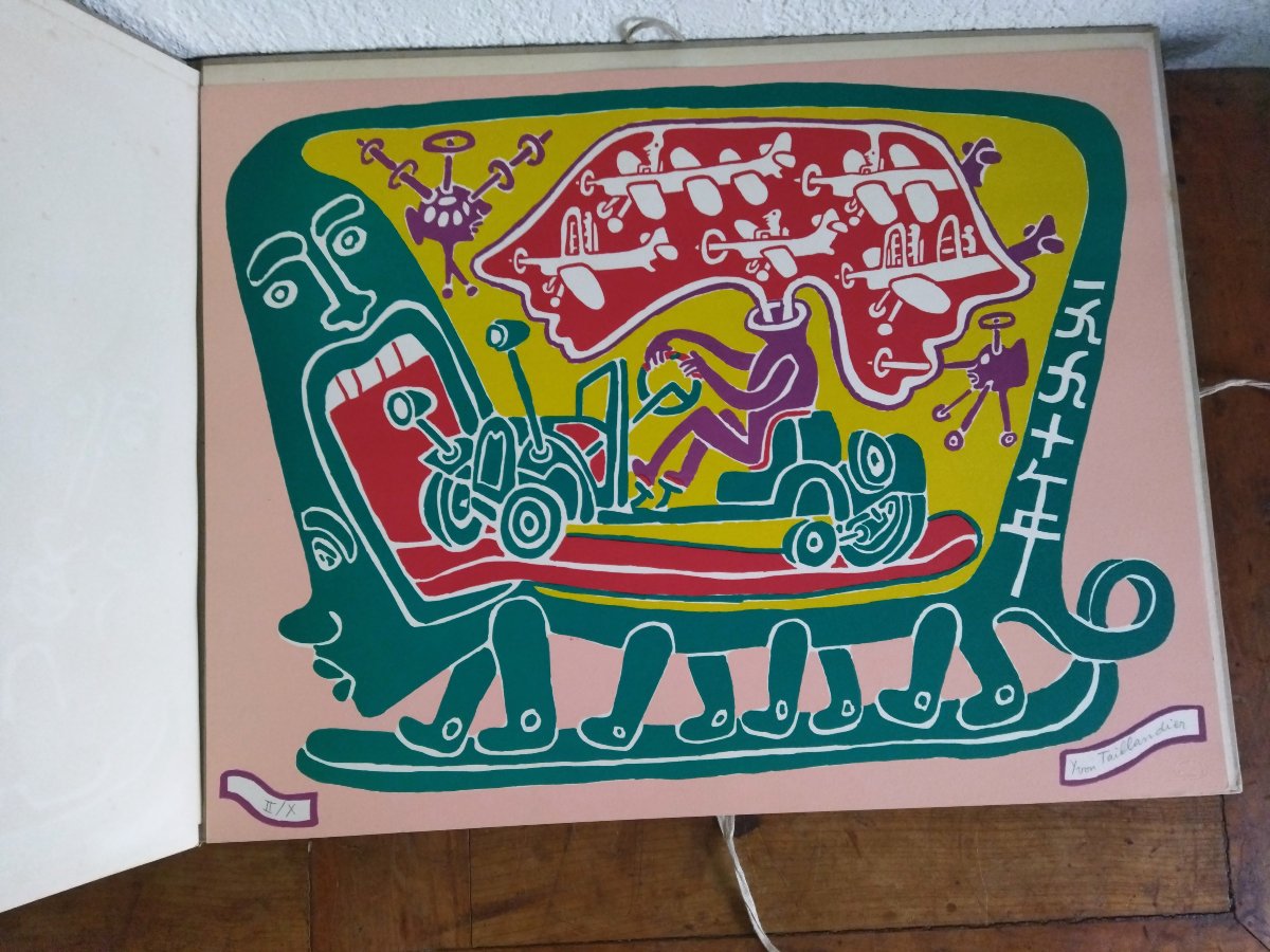 Yvon Taillandier Land Painter, Sculptor, Case Containing 5 Lithographs, Artist's Proofs, Collection-photo-7
