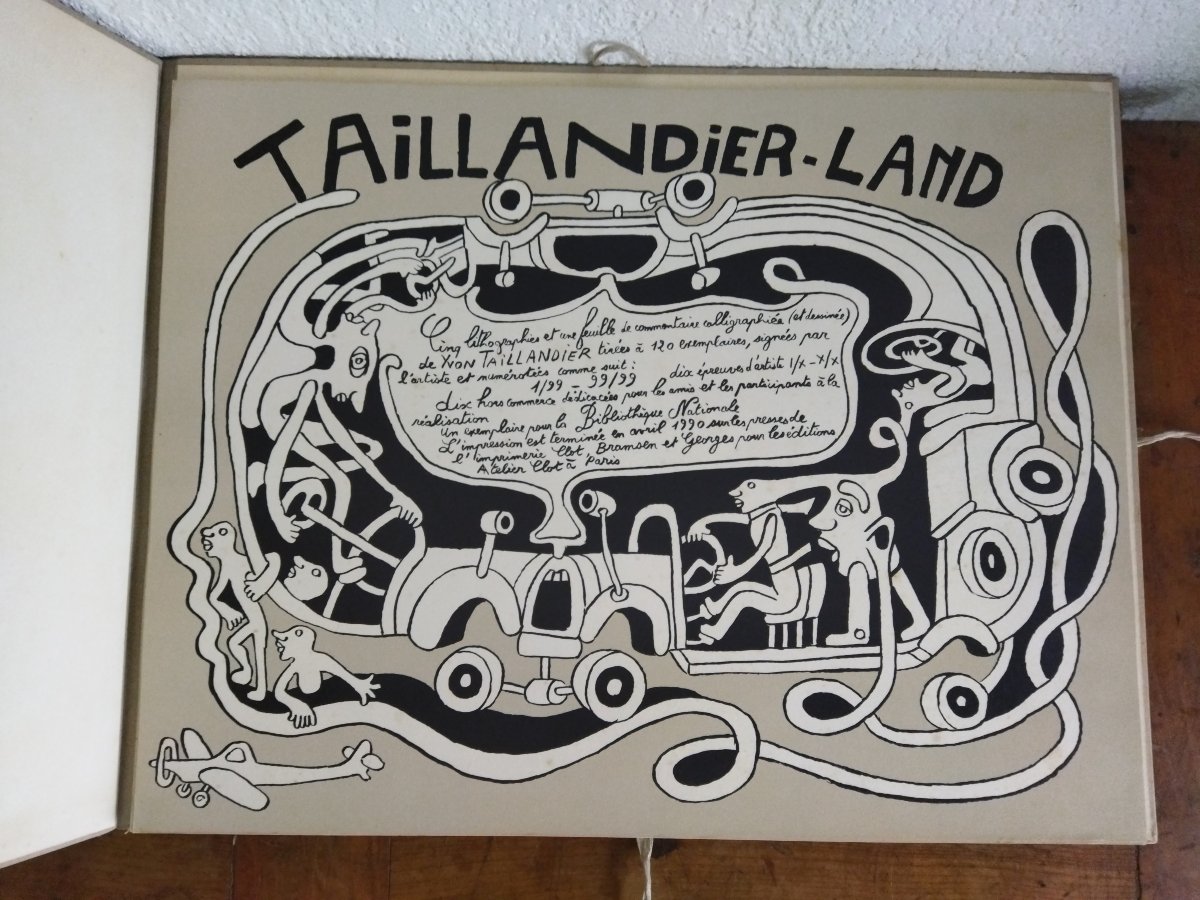 Yvon Taillandier Land Painter, Sculptor, Case Containing 5 Lithographs, Artist's Proofs, Collection