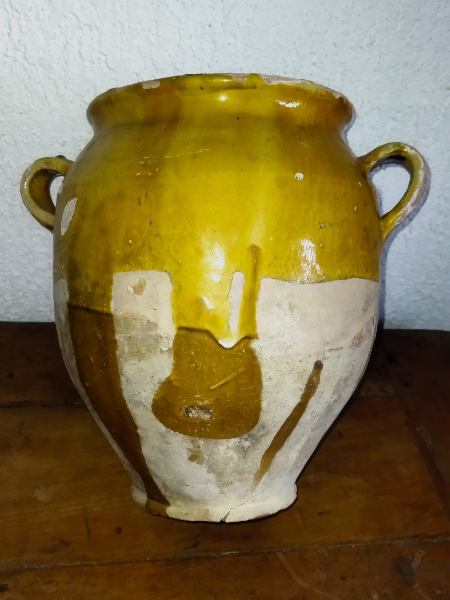 POT A GRAISSE Confit Poterie Terre cuite vernissée Ancienne Sud-Ouest ART POPULAIRE COLLECTION-photo-5