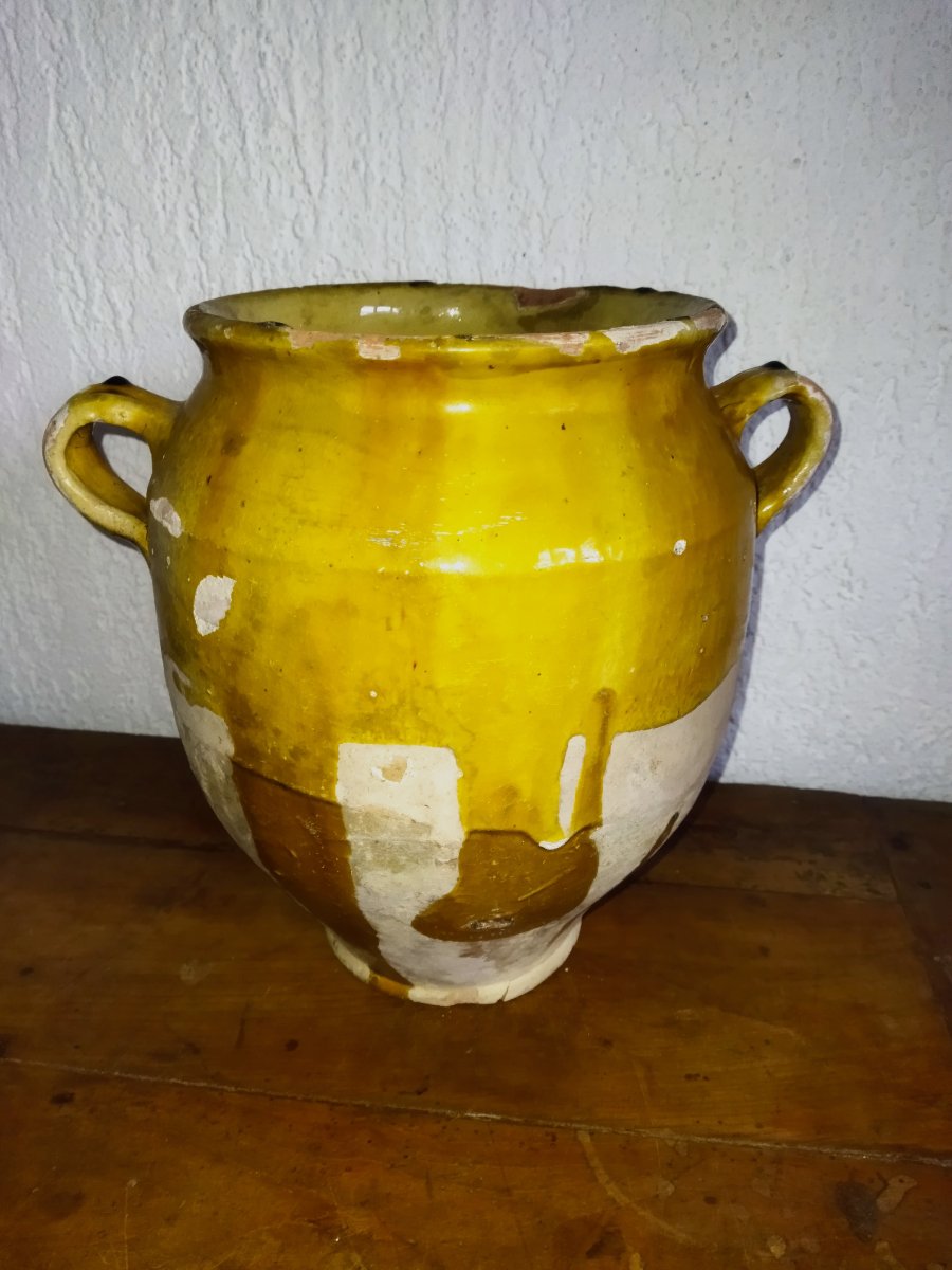 POT A GRAISSE Confit Poterie Terre cuite vernissée Ancienne Sud-Ouest ART POPULAIRE COLLECTION