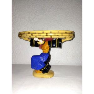 HENRIOT QUIMPER  Centre De Table "Bigouden" Art Déco Céramique de Charles MAILLARD