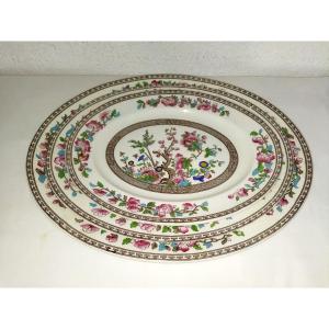 VAISSELLE ANGLAISE Vintage Série de 3 Plats de service Forme ovale Motif Floral 