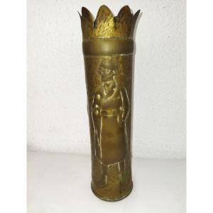 Militaria Chiseled Shell Casing Crafts Trenches Poilus World War I Collection