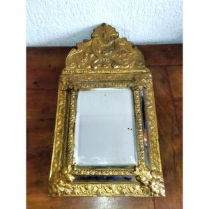 NAPOLEON III MIROIR Parcloses Laiton embouti  doré XIX