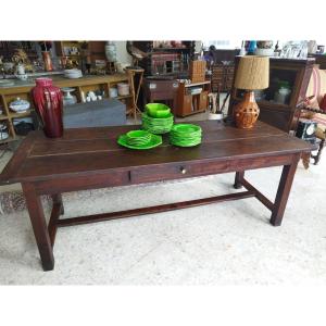 TABLE de Ferme ancienne Bois massif Mobilier de campagne  85x200cms 