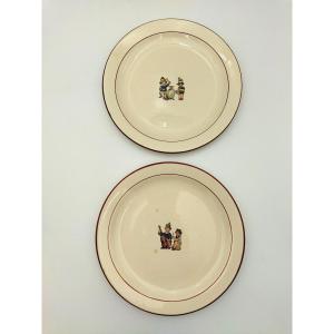 Salins 2 Plates Decorated With Children Musicians Collection