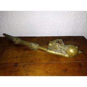 Pipe Tribale d'Afrique en bronze, Ethnie Bamoun, CAMEROUN ART POPULAIRE
