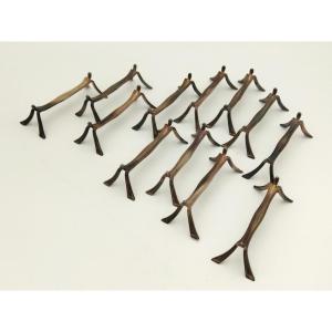 Christofle Set Of 12 Silver-plated Metal Knife Rests, Hallmarked Tableware