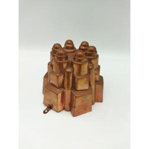 MOULE A GATEAU Ancien en Cuivre Art populaire Collection ART DE LA TABLE 