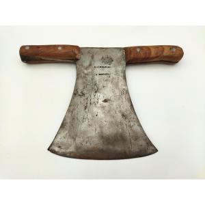 Hachoir Feuille De Boucher Racloir De Billot Outil De Métier Fer Forgé Ancien Collection