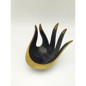 WALTER BOSSE Baguier vintage en Laiton Design Autrichien Objet de vitrine COLLECTION