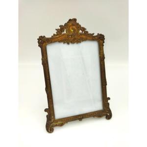 PORTE-PHOTO Ancien a Poser Cadre en Laiton Style LOUIS XV