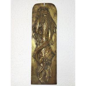 Bronze Sculpture: Still Life—trophy Of Shellfish, Fish, And Lobster—collection
