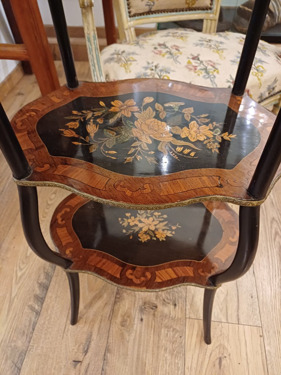 Napoleon III Style Three-tiered Side Table-photo-4