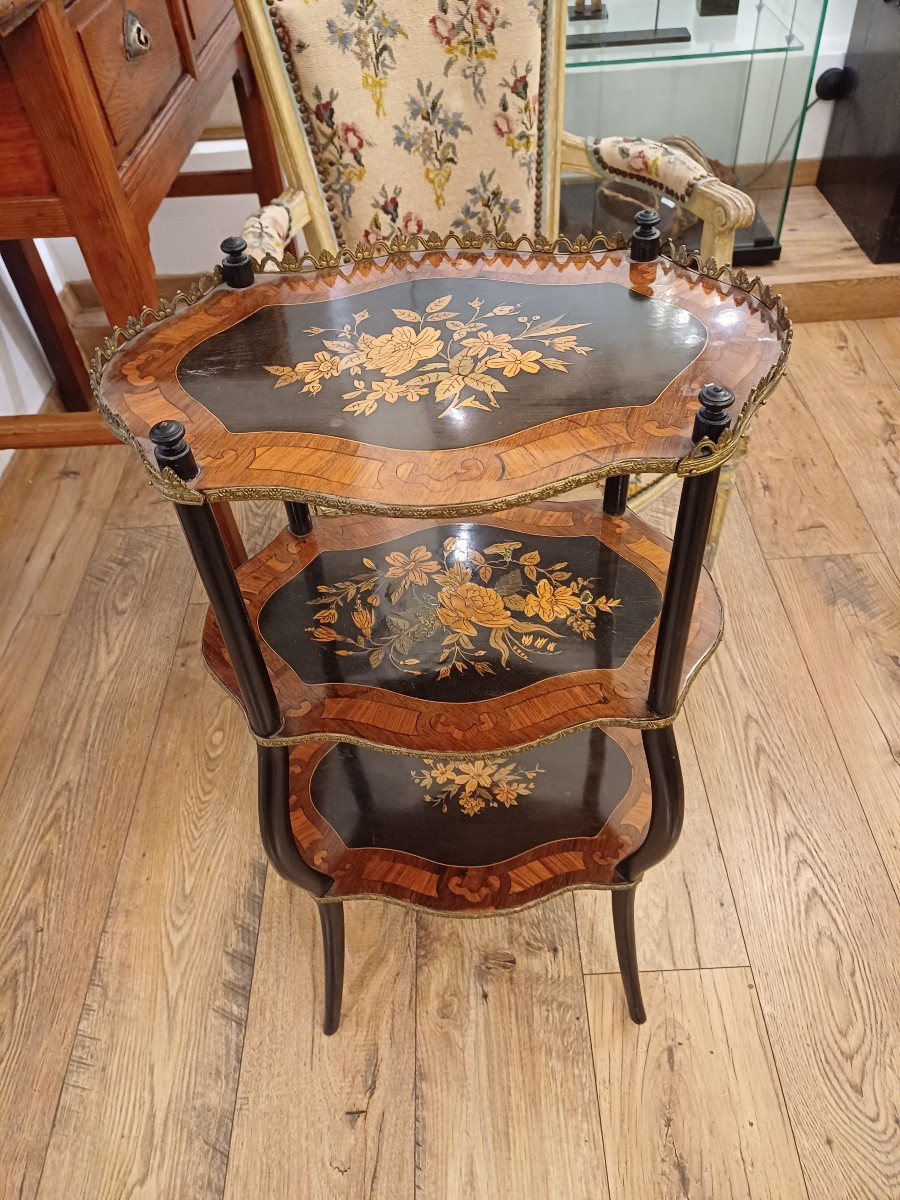 Napoleon III Style Three-tiered Side Table