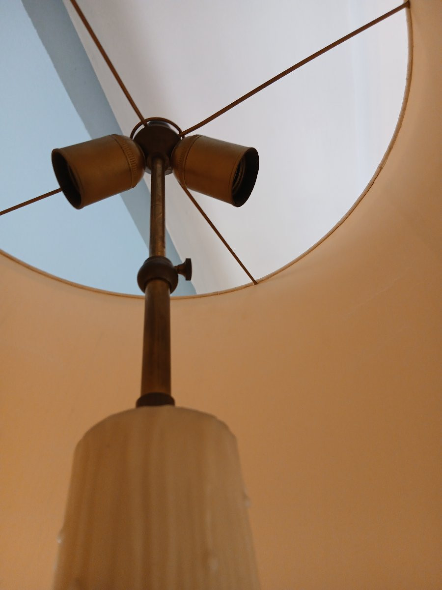 paire de lampes en bois doré fin 19ème-photo-4