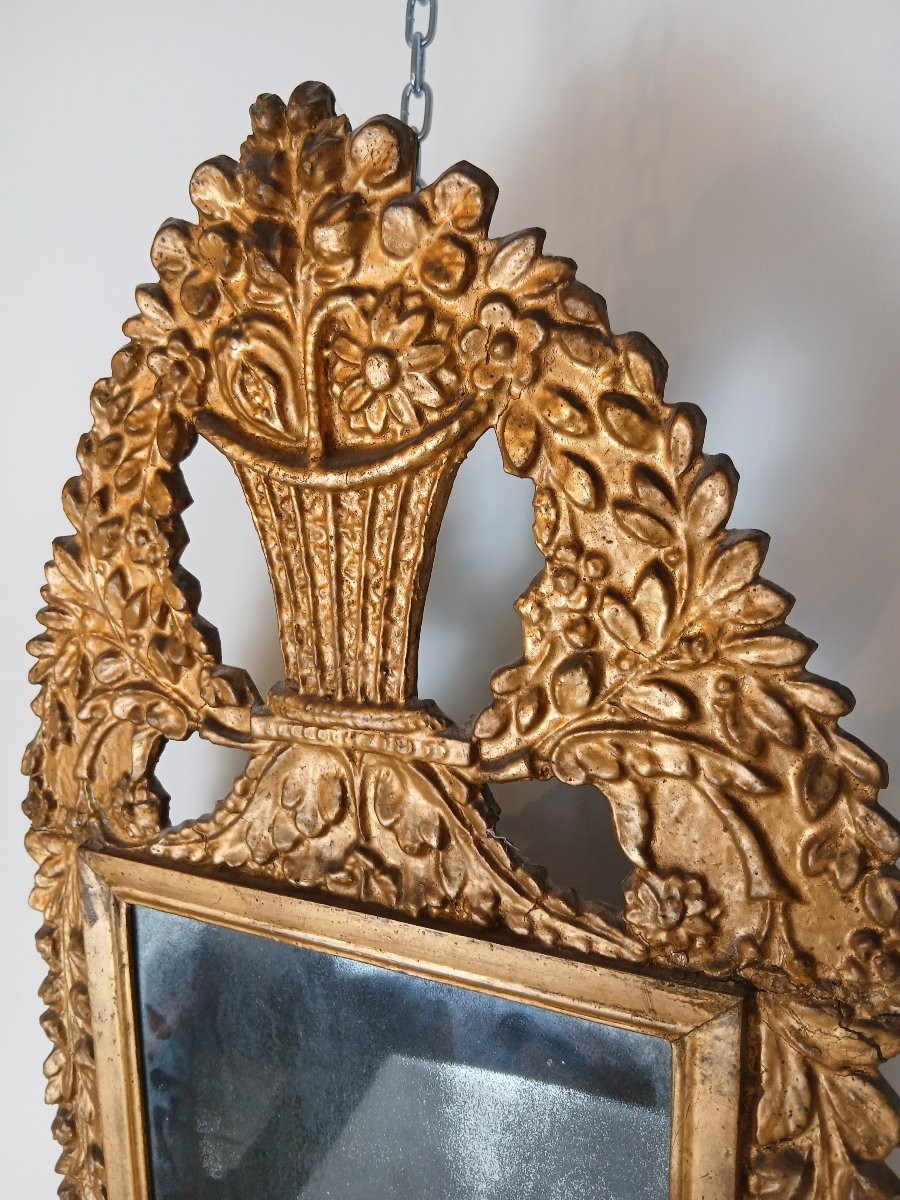 19th Century Gilded Wooden Mirror-photo-3