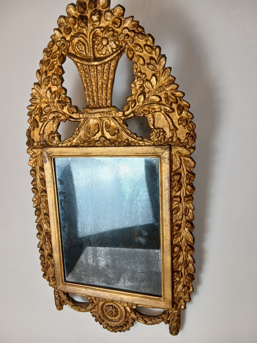 19th Century Gilded Wooden Mirror-photo-1