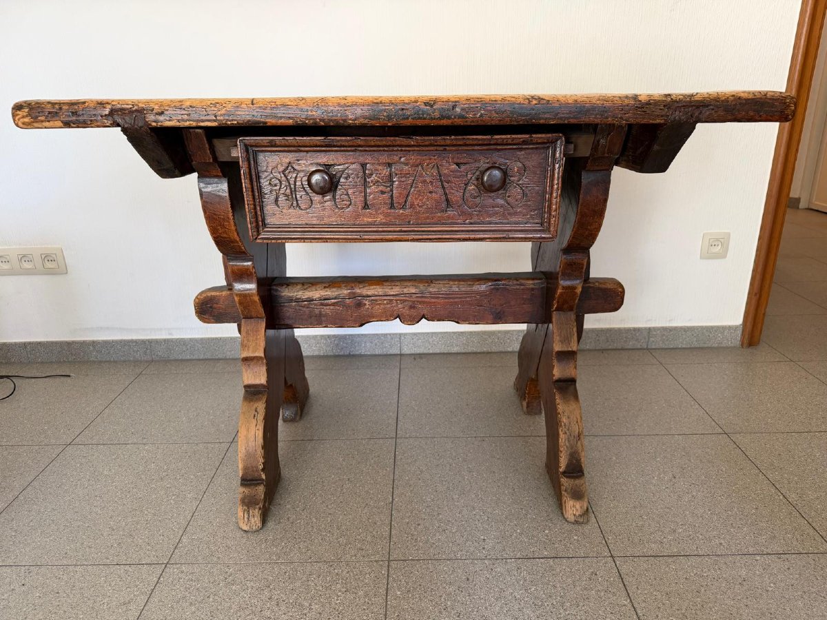 Table de changeur Allemande XVIIe siècle-photo-2