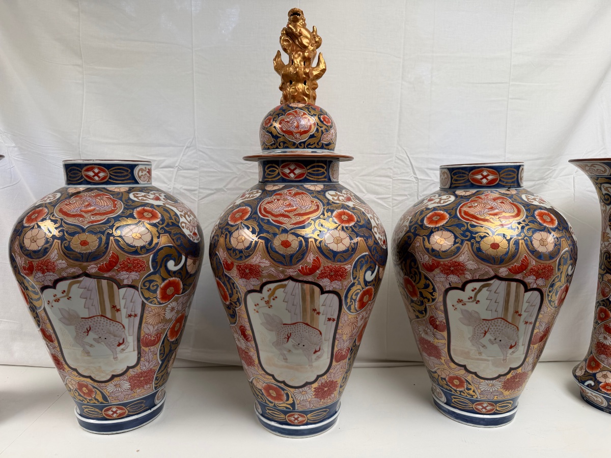 Set Of 5 Imari Vases -photo-2