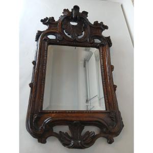 19th Century Carved Wooden Mirror From Liège Style 